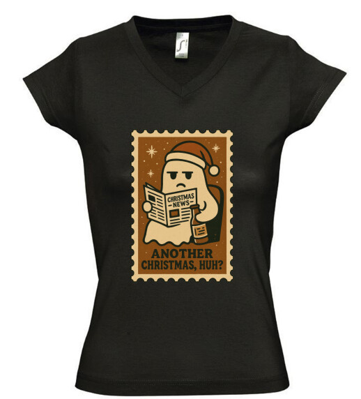 Női V nyakú póló