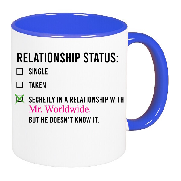 Színes fülű és belsejű bögre