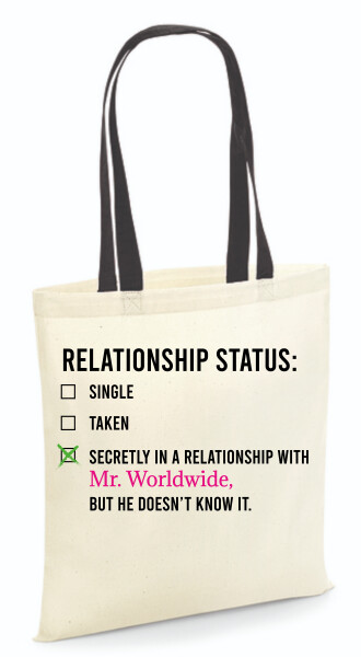 Vászontáska - színes fülű 