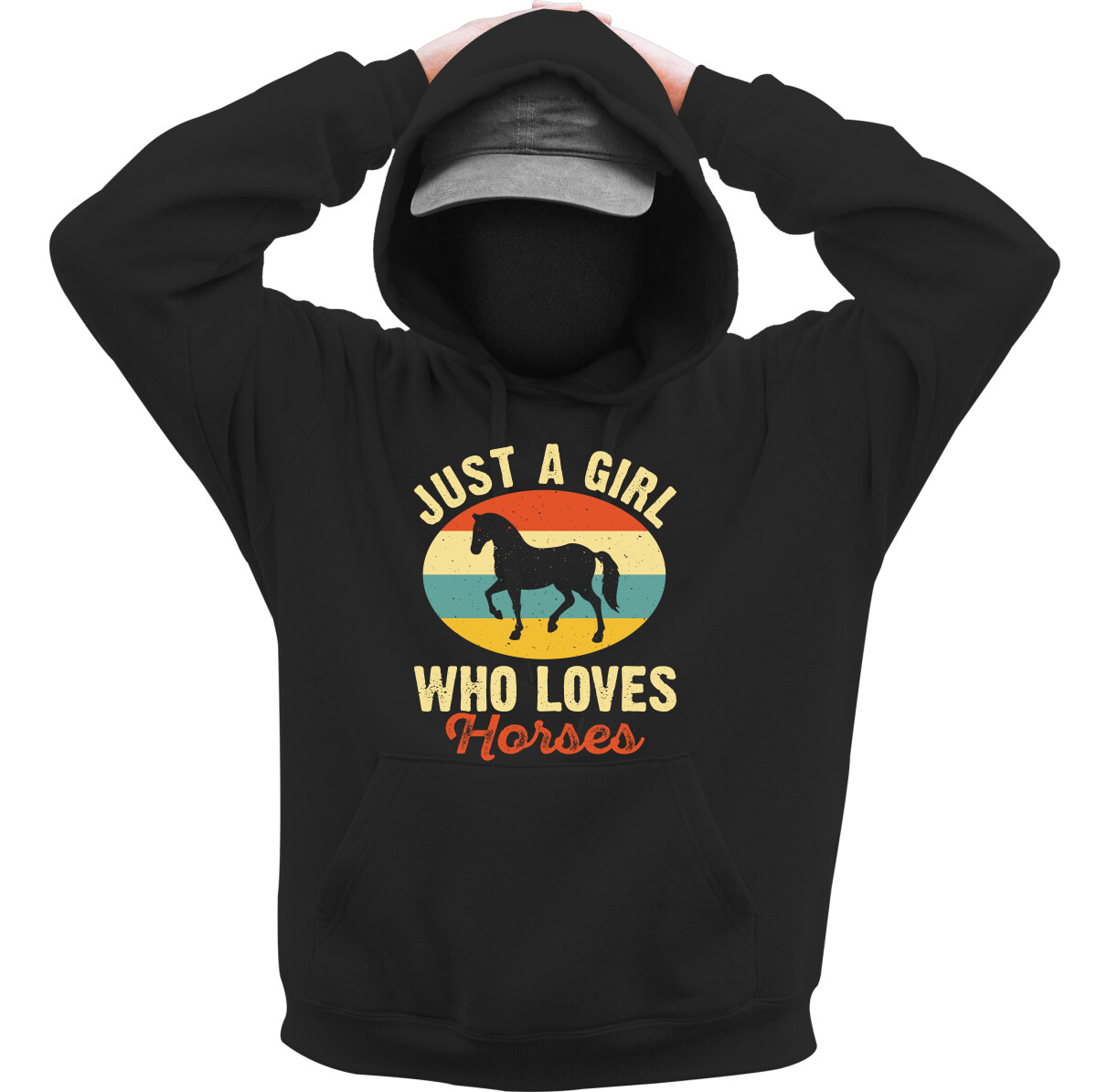 Kapucnis belebújós pulóver