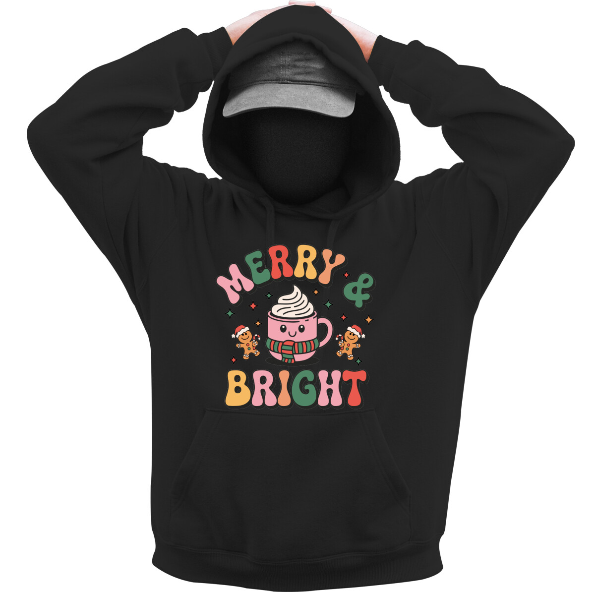 Kapucnis belebújós pulóver