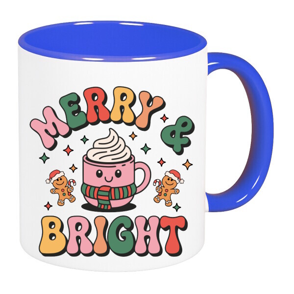 Színes fülű és belsejű bögre