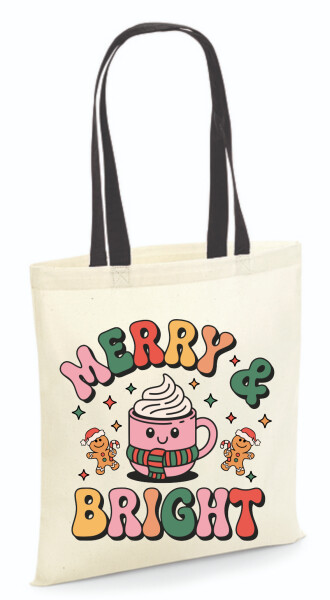 Vászontáska - színes fülű 