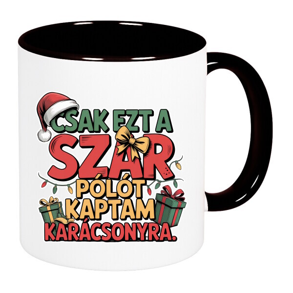 Színes fülű és belsejű bögre