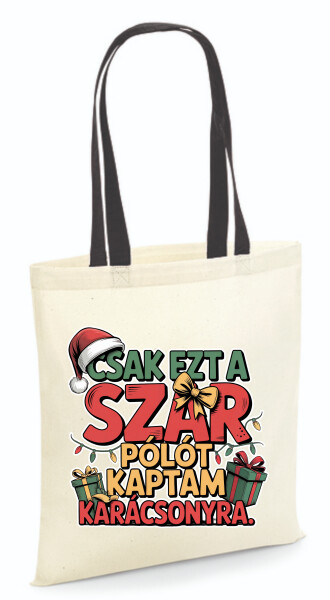 Vászontáska - színes fülű 