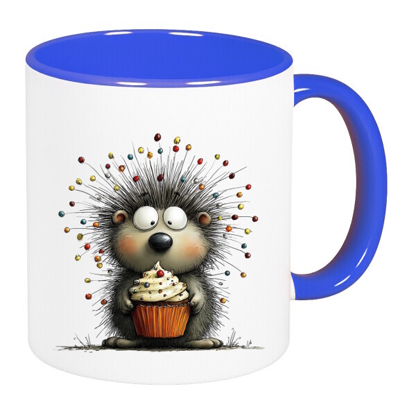 Színes fülű és belsejű bögre