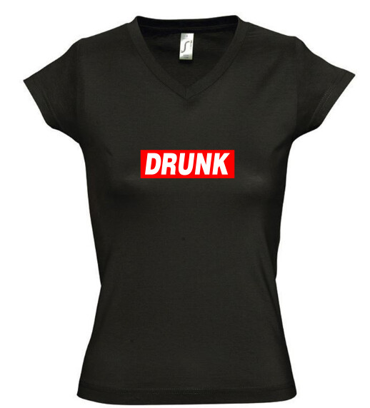 Női V nyakú póló