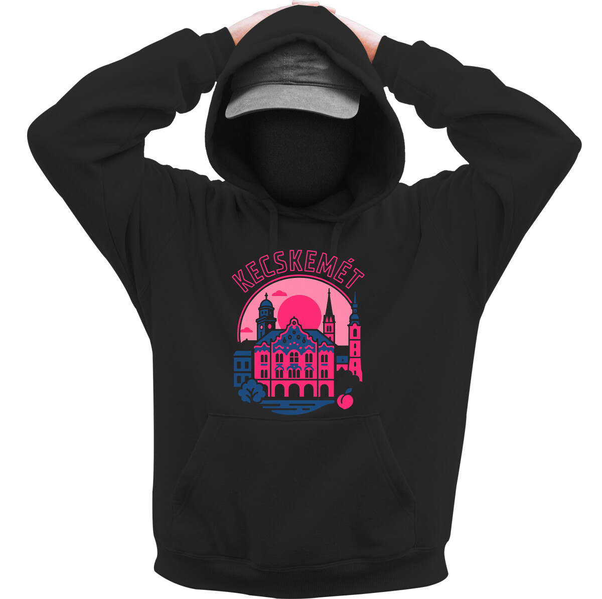 Kapucnis belebújós pulóver