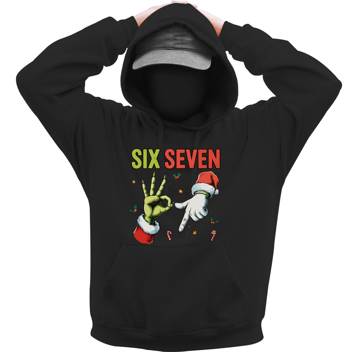 Kapucnis belebújós pulóver