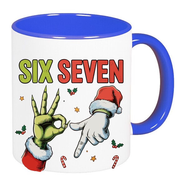 Színes fülű és belsejű bögre