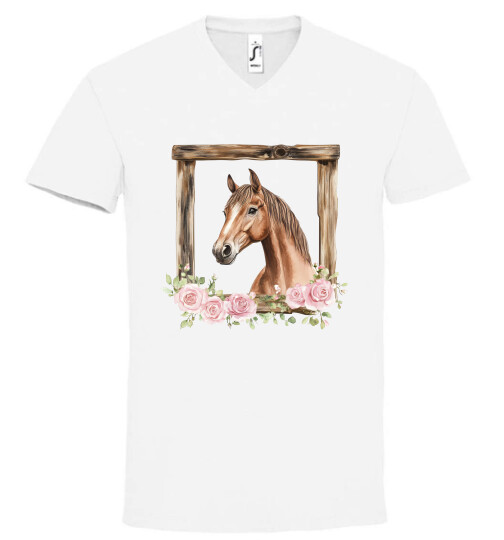 Unisex V nyakú póló