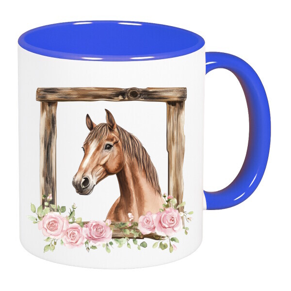 Színes fülű és belsejű bögre