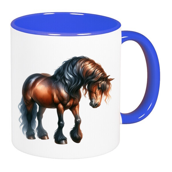 Színes fülű és belsejű bögre