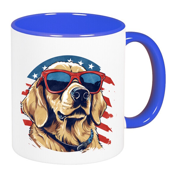 Színes fülű és belsejű bögre