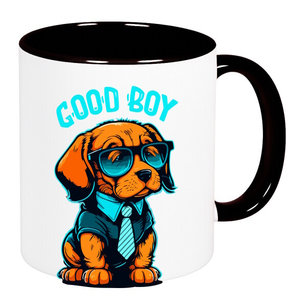 Színes fülű és belsejű bögre