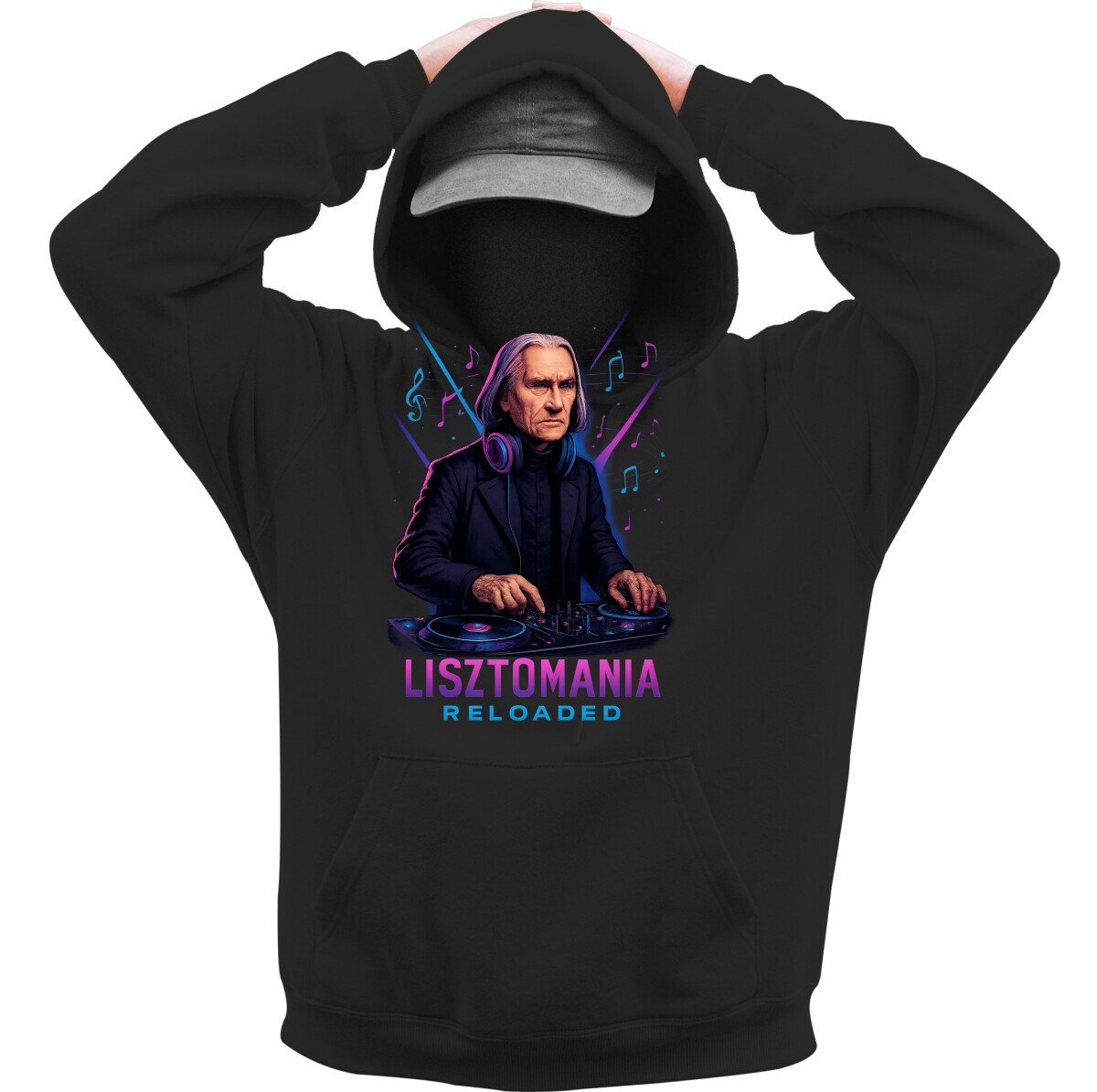 Kapucnis belebújós pulóver