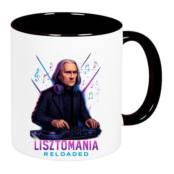 Színes fülű és belsejű bögre