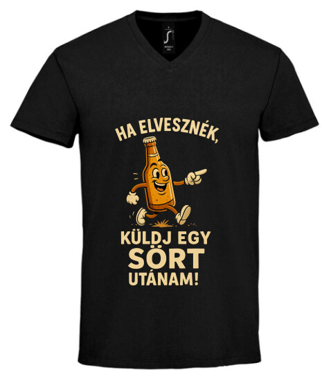 Unisex V nyakú póló