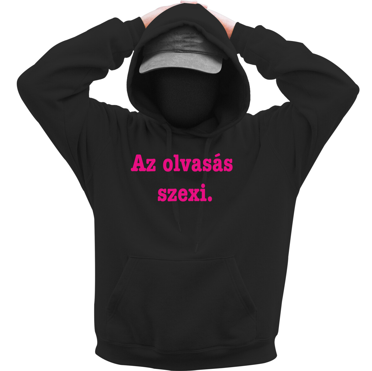 Kapucnis belebújós pulóver