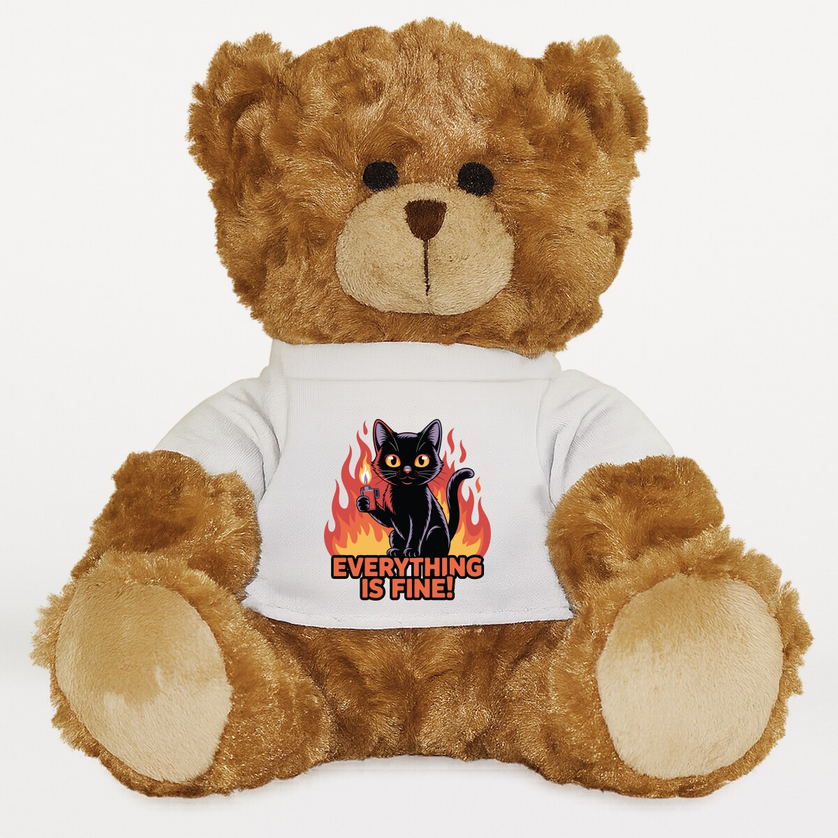 Plüssmaci egyedi pólóval