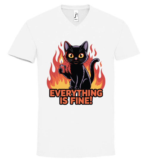 Unisex V nyakú póló