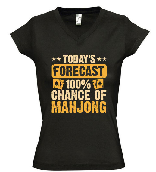 Női V nyakú póló