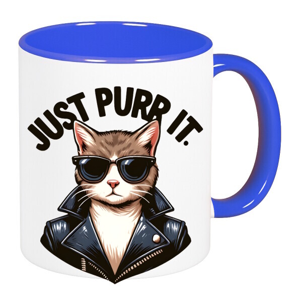 Színes fülű és belsejű bögre