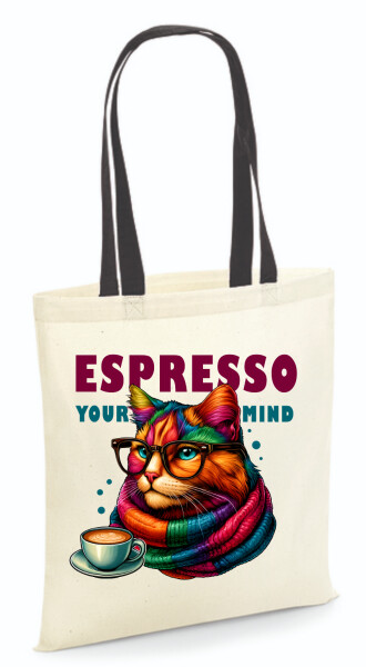 Vászontáska - színes fülű 