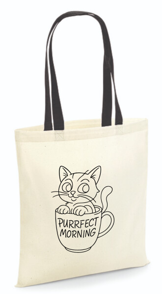 Vászontáska - színes fülű 