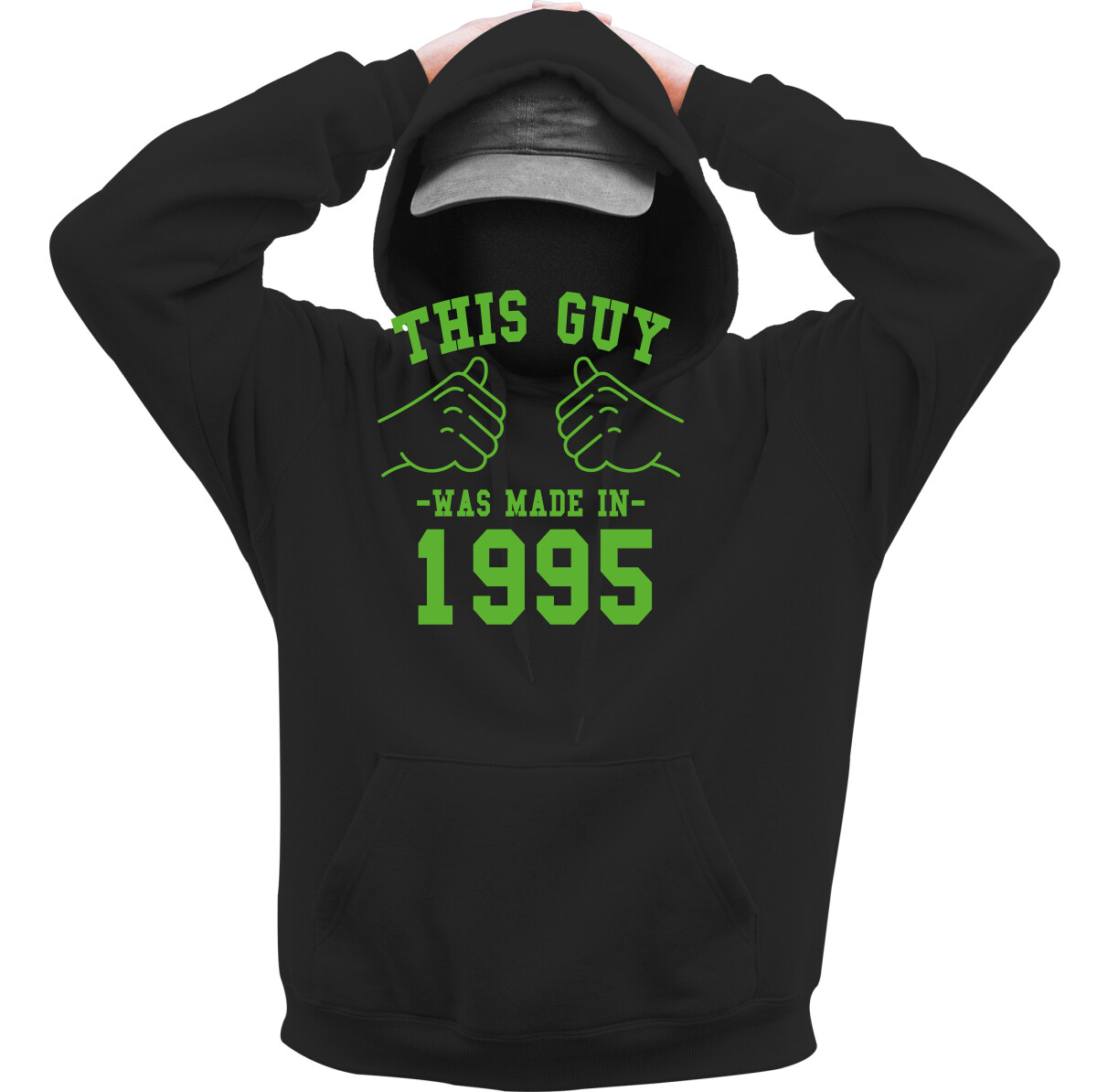 Kapucnis belebújós pulóver