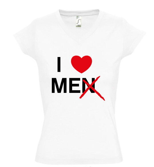 Női V nyakú póló