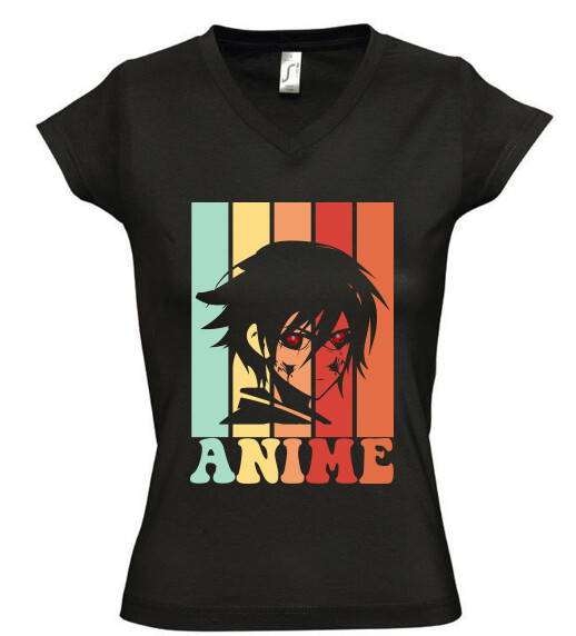 Női V nyakú póló