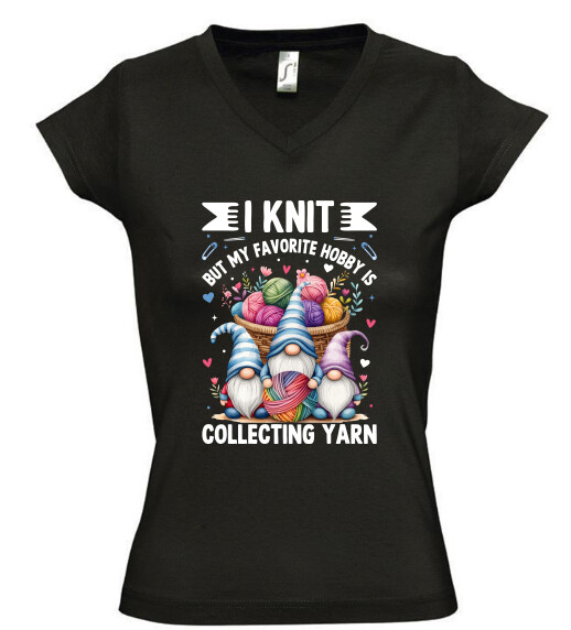 Női V nyakú póló