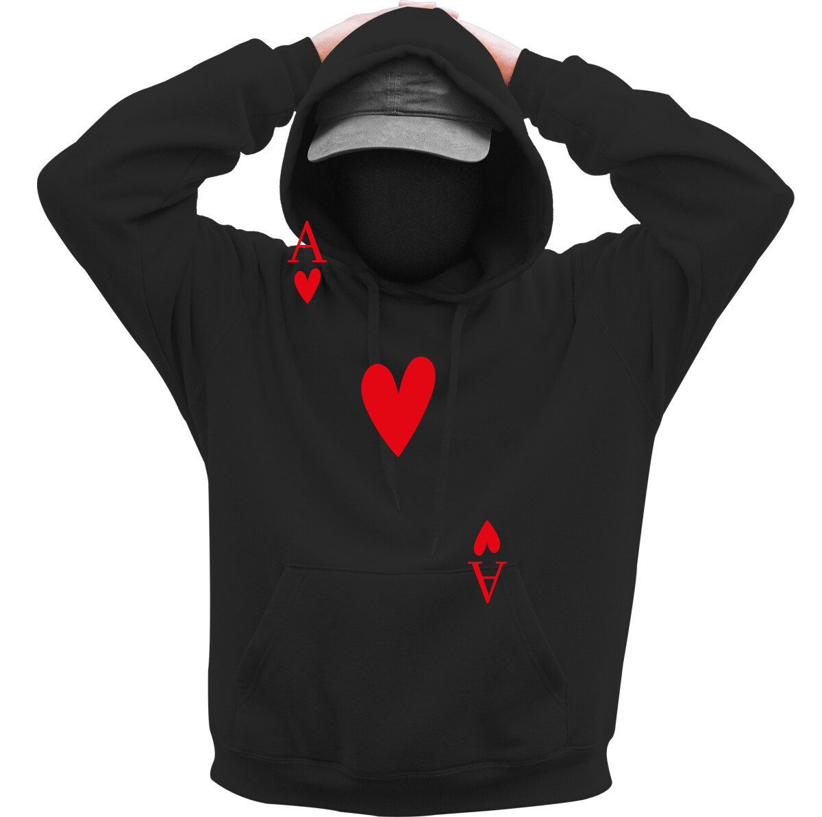 Kapucnis belebújós pulóver