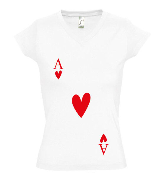 Női V nyakú póló
