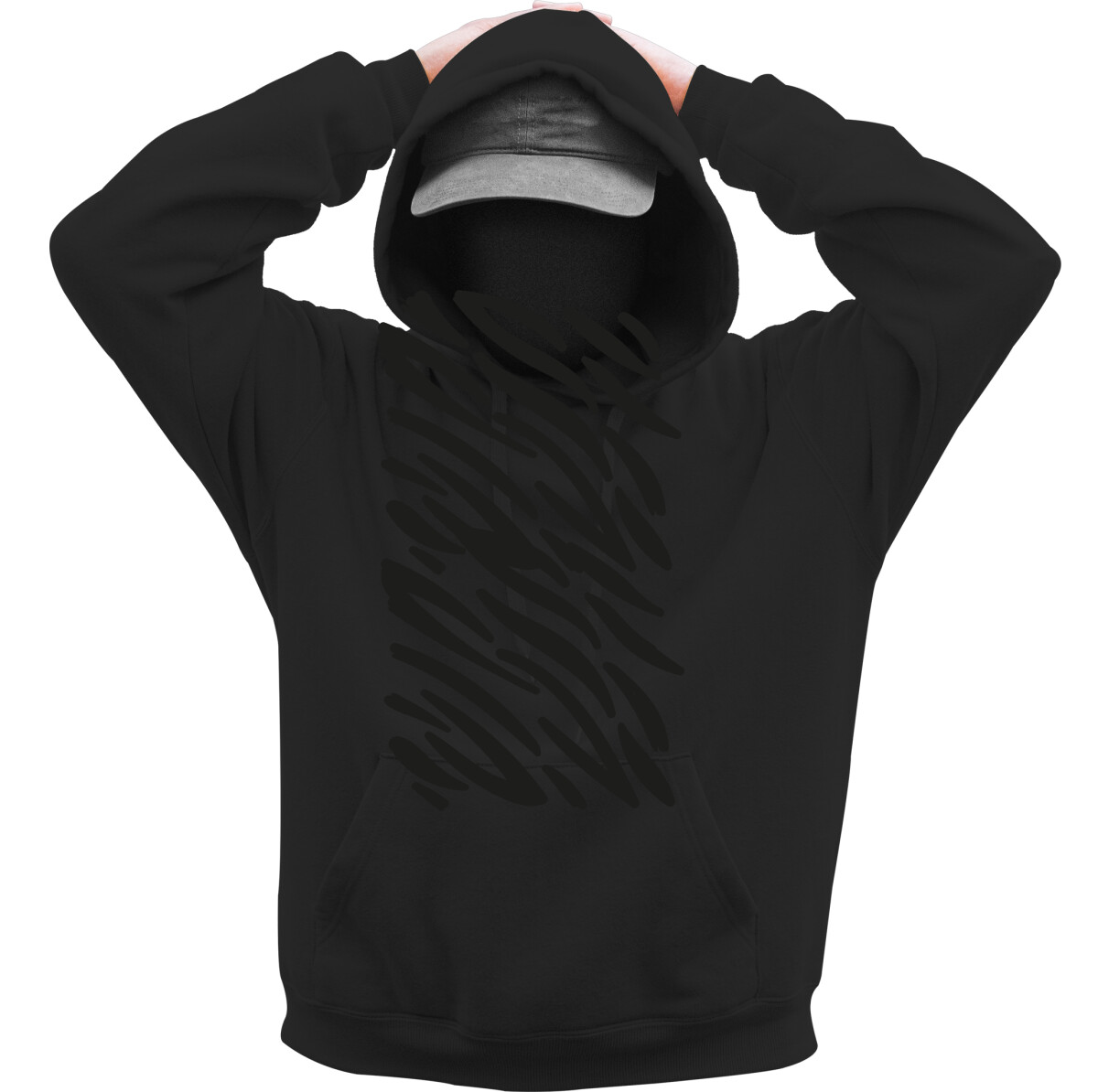 Kapucnis belebújós pulóver