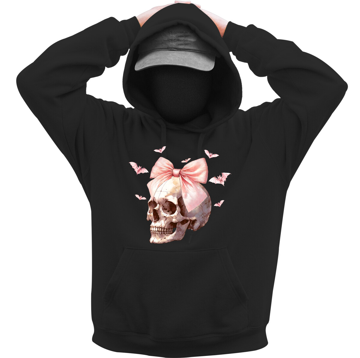 Kapucnis belebújós pulóver