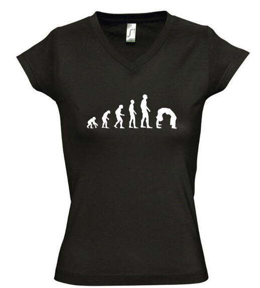 Női V nyakú póló