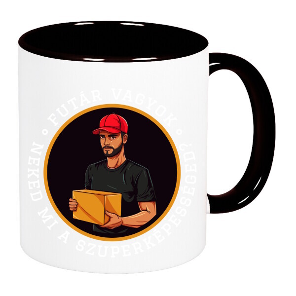 Színes fülű és belsejű bögre