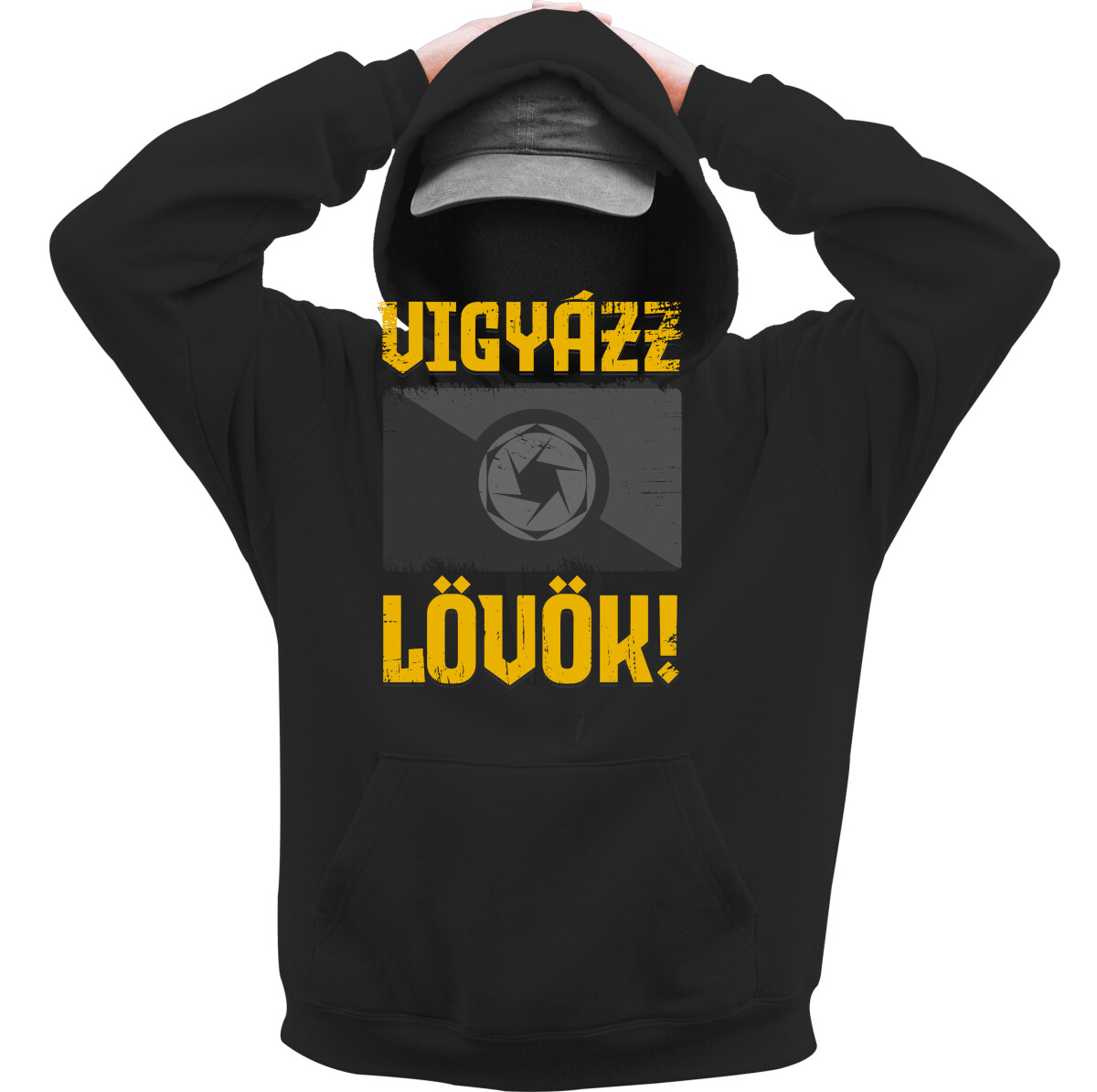 Kapucnis belebújós pulóver