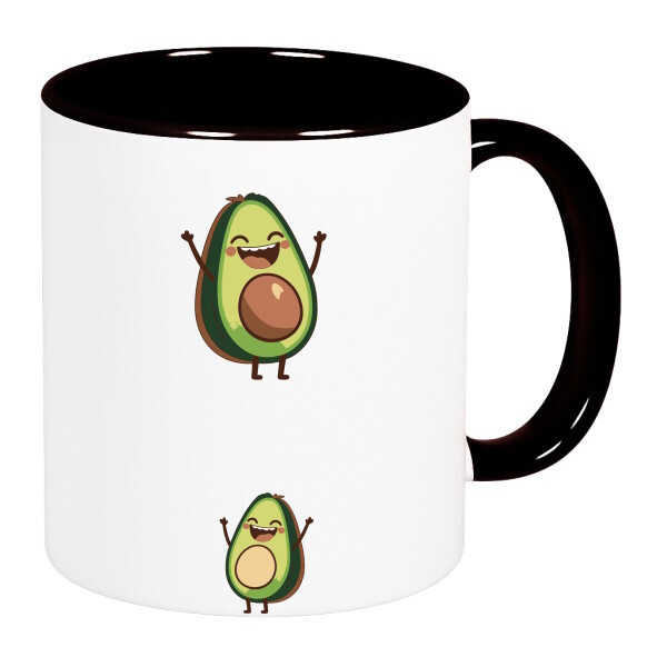 Színes fülű és belsejű bögre