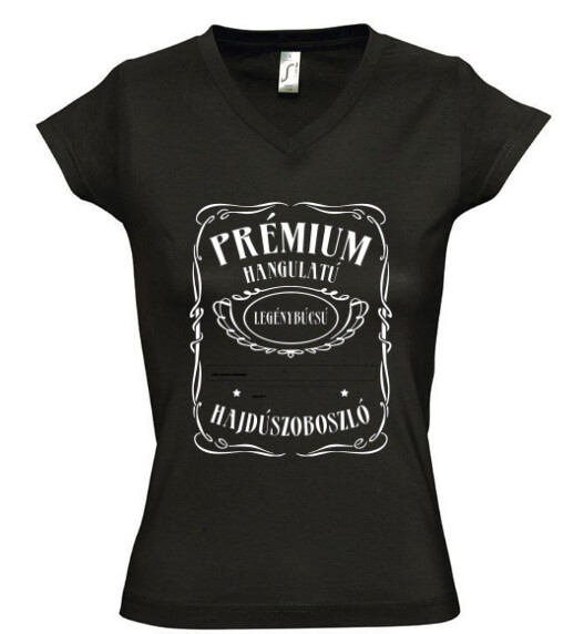 Női V nyakú póló