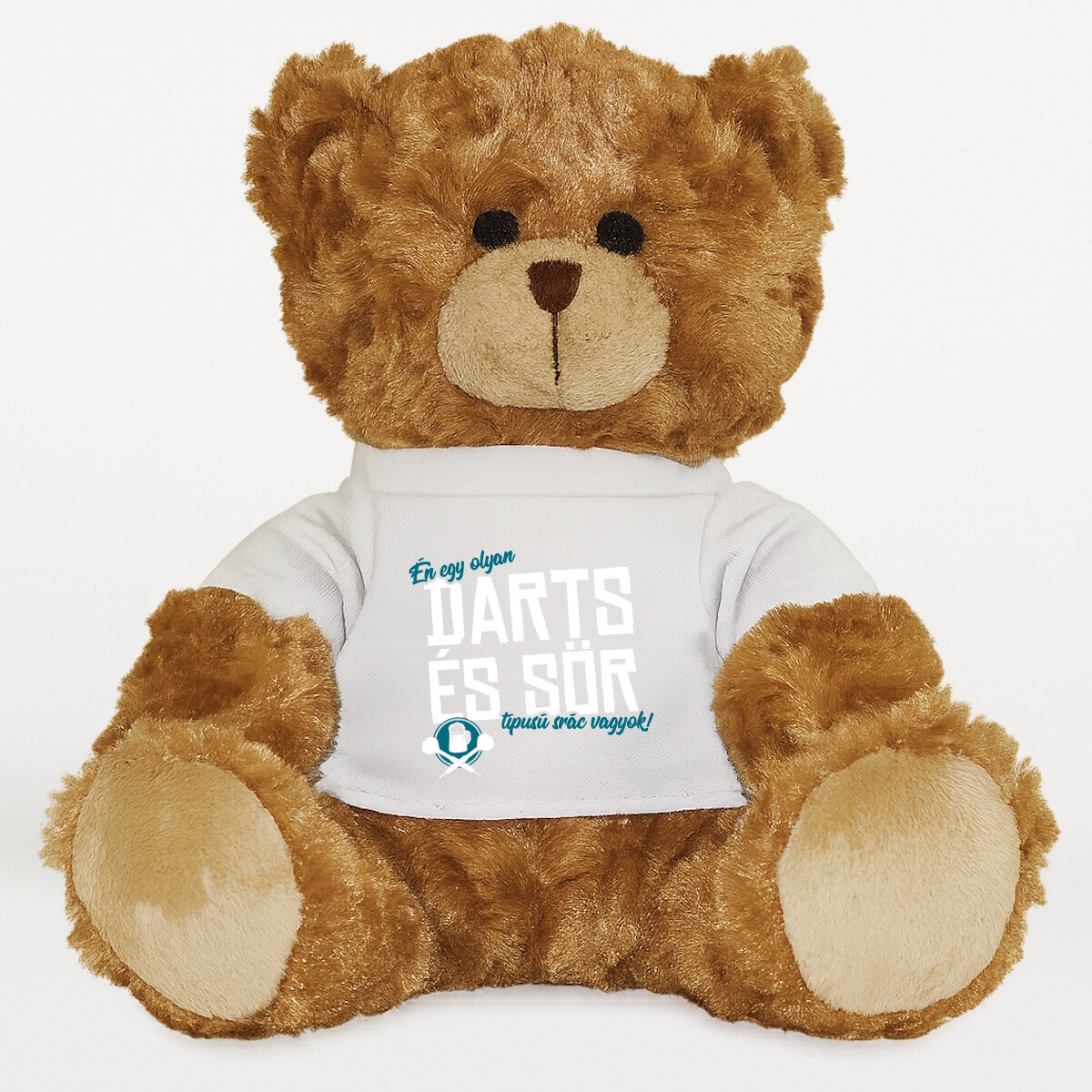 Plüssmaci egyedi pólóval