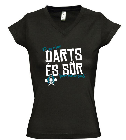 Női V nyakú póló