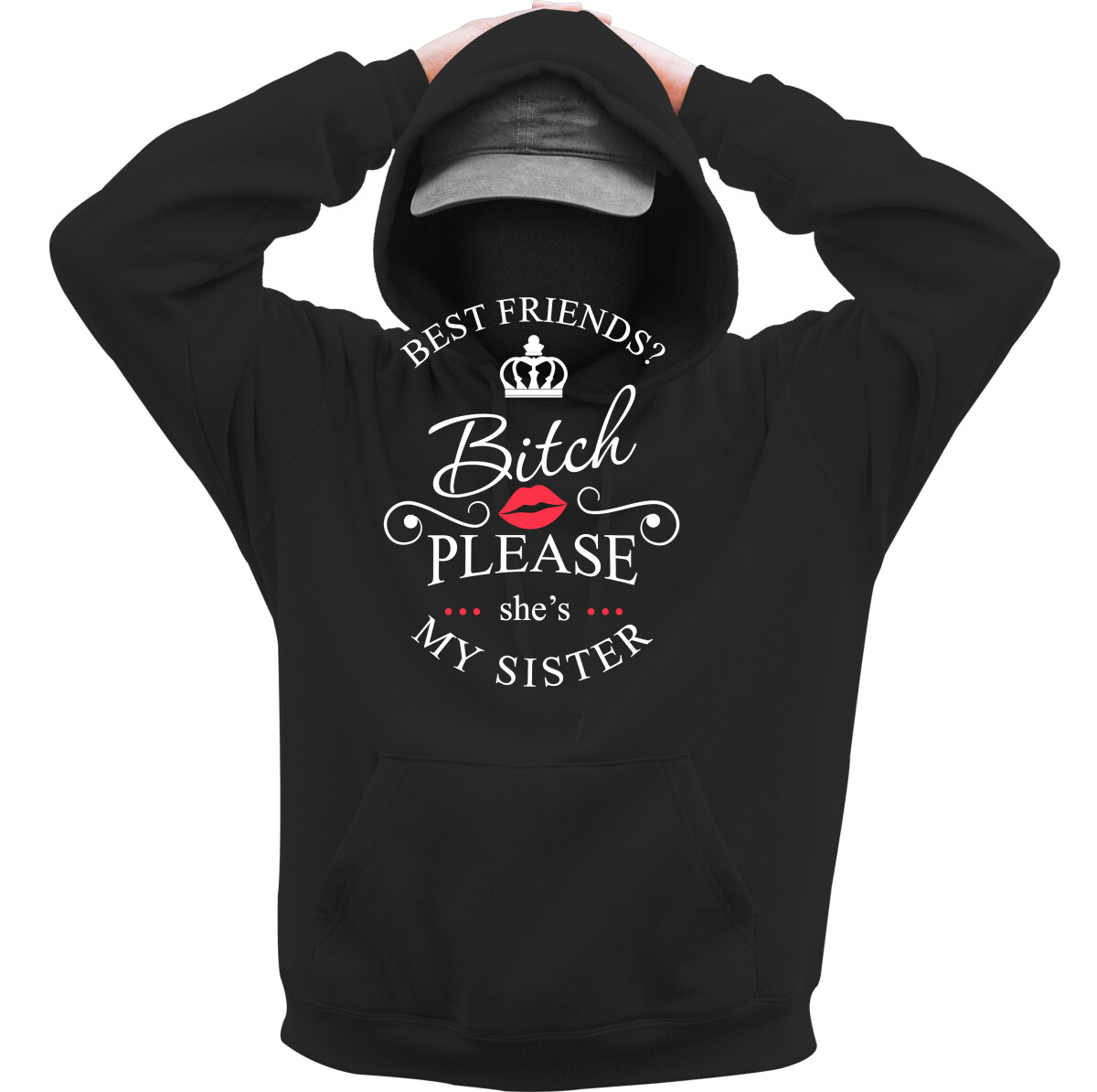 Kapucnis belebújós pulóver