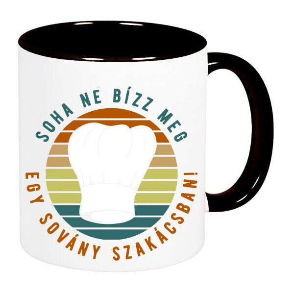 Színes fülű és belsejű bögre