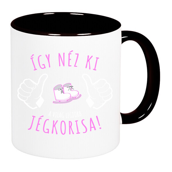 Színes fülű és belsejű bögre