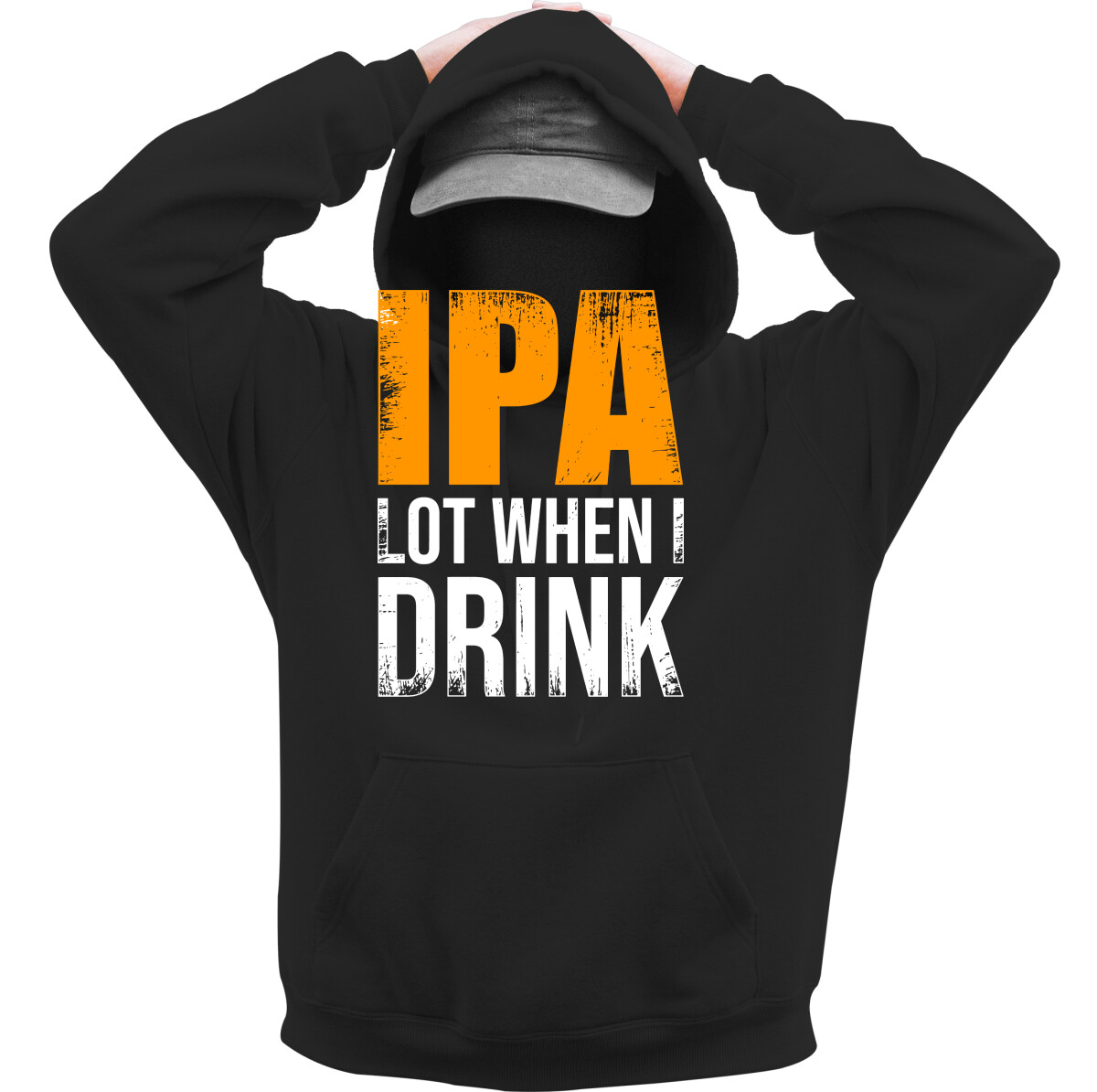 Kapucnis belebújós pulóver