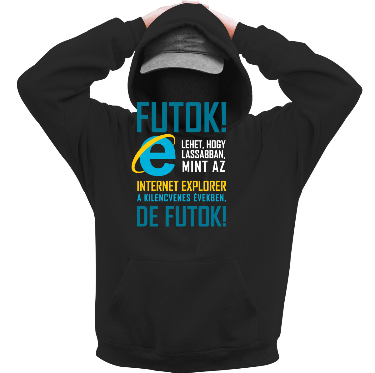 Kapucnis belebújós pulóver