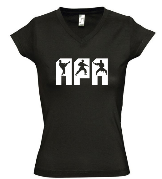 Női V nyakú póló